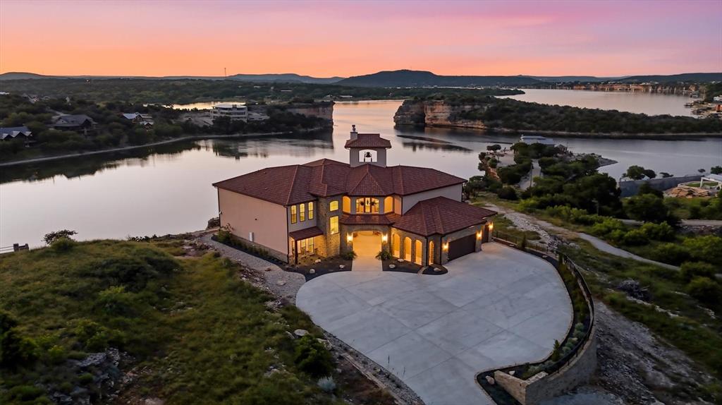 Primary suite with private lake-view terrace